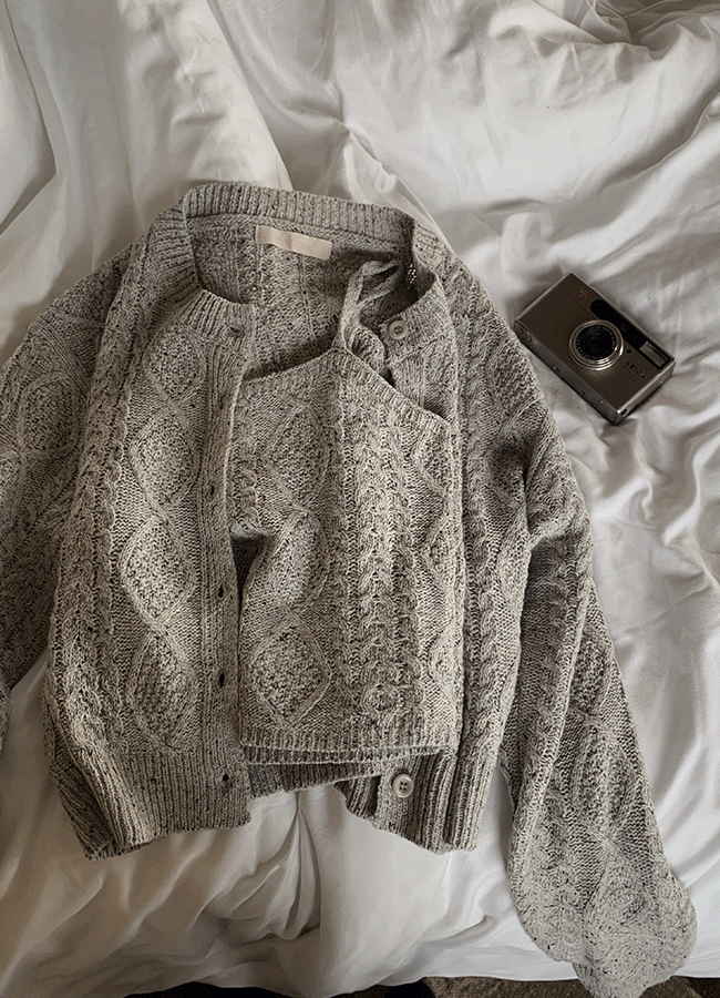 [세트구성] Earl grey knit set (2color)