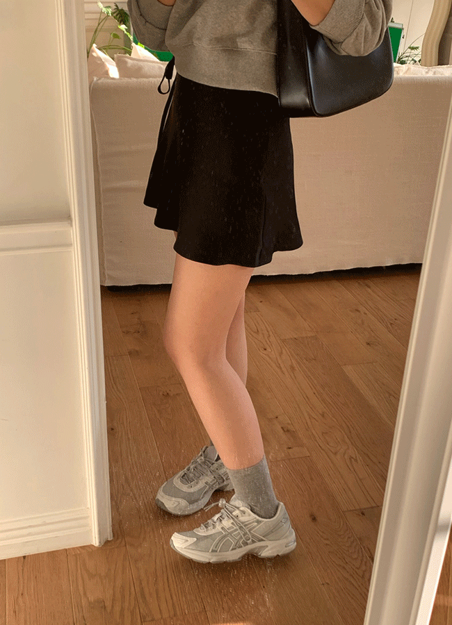 Humming satin strap skirts (2color)