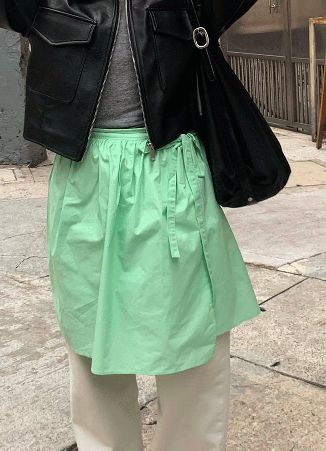 Melly wrap cotton skirt (2color)